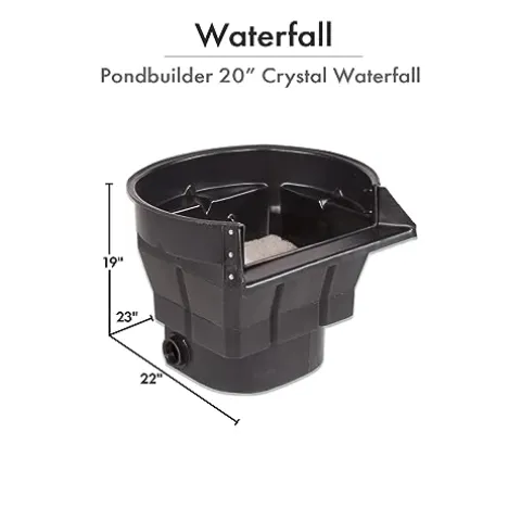 HALF OFF PONDS PondBuilder Crystal 4000 Complete Water Garden and Pond Kit with EPDM Liner Black