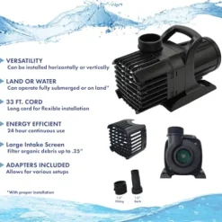 HALF OFF PONDS Savio Signature 4000 Water Garden and Pond Kit with EPDM Rubber Liner & UV Clarifier Black