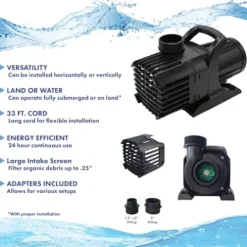 HALF OFF PONDS Savio Signature 5200 Complete Water Garden and Pond Kit Black