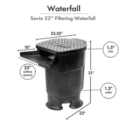 HALF OFF PONDS Savio Signature 6100 Complete Water Garden and Pond Kit with EPDM Liner Black