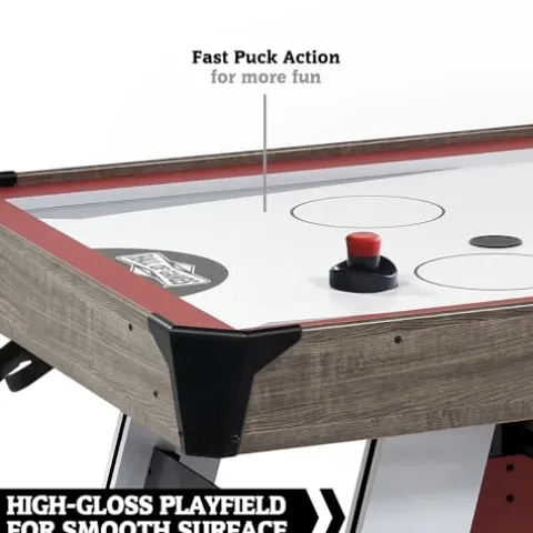 Hall of Games 5.5′ Arcade Air Hockey & Tennis Table 2-in-1 Wood Grain/Red