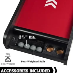 Hall of Games 130 Inch Premium Roll and Score Game Burgundy/Black