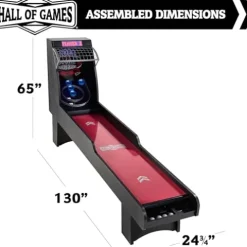 Hall of Games 130 Inch Premium Roll and Score Game Burgundy/Black