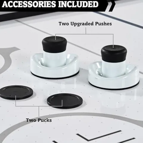 Hall of Games Arctic Rush 7′ Air Hockey Table Silver/Black