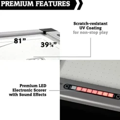 Hall of Games Edgewood Air Powered Hockey Table Tennis Top 2-in-1 Wood Grain