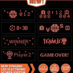 Hall of Games Xtra Long Shot EZ-Fold Premium Arcade Basketball Game Black/Yellow/White