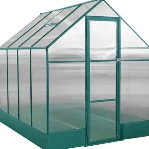 Hanover 8-Ft. x 6-Ft. Polycarbonate Walk-In Greenhouse Green