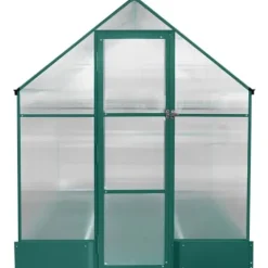 Hanover 8-Ft. x 6-Ft. Polycarbonate Walk-In Greenhouse Green
