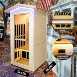 HAOYAYA Outdoor Far Infrared Sauna 1 Person Natural