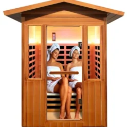 HAOYAYA Outdoor Far Infrared Sauna 2 Person 1800W Natural