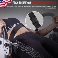 HARISON Heavy Duty Inversion Table for Back Pain Relief 350 LBS Capacity with 3D Memory Foam Black+Red