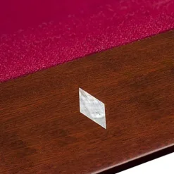 Hathaway Augusta 8-ft Pool Table with Burgundy Felt – Mahogany Finish