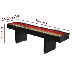 Hathaway Avenger Shuffleboard 9-Foot for Family Game Rooms Black