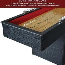 Hathaway Avenger Shuffleboard 9-Foot for Family Game Rooms Black