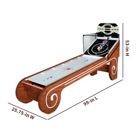 Hathaway Boardwalk 8-ft Arcade Ball Table Oak with LED Lighting