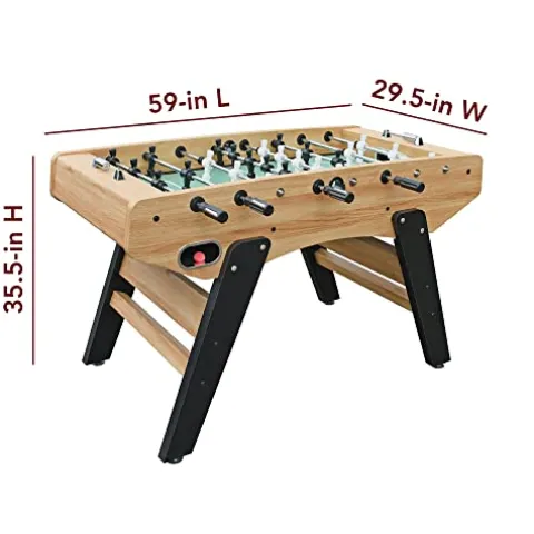 Hathaway Center Stage 59-in Pro Series Competition Foosball Table Wood Grain/Black/Green