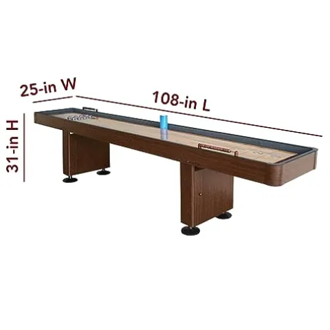 Hathaway Challenger Shuffleboard Table Walnut