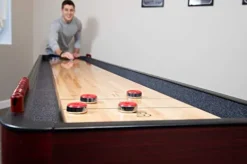 Hathaway Challenger Shuffleboard Table Dark Cherry Finish