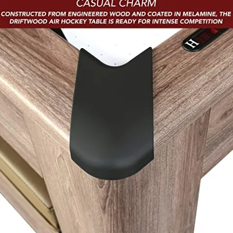 Hathaway Driftwood 7-ft Air Hockey Table Tennis Combination Woodgrain