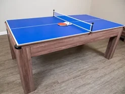 Hathaway Driftwood 7-ft Air Hockey Table Tennis Combination Woodgrain