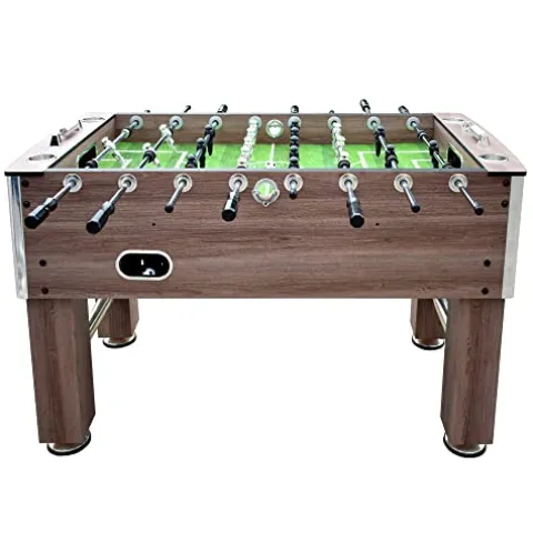 Hathaway Driftwood 56-in Premium Competition Foosball Table Driftwood/Green