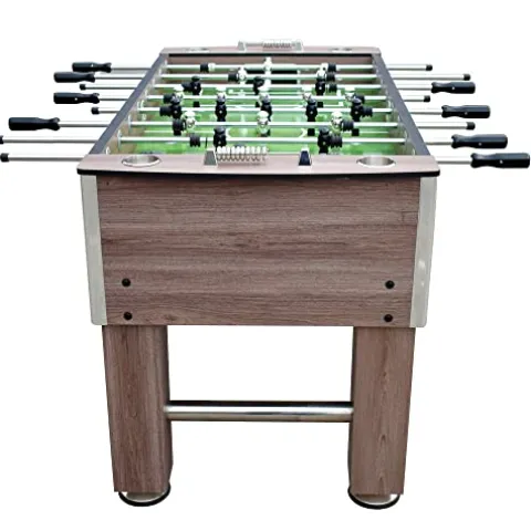 Hathaway Driftwood 56-in Premium Competition Foosball Table Driftwood/Green