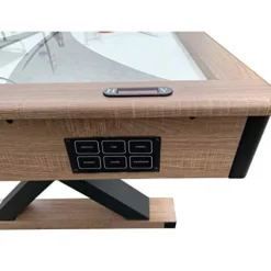 Hathaway Excalibur 6-ft Air Hockey Table with Table Tennis Top Driftwood Black