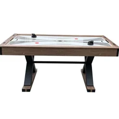 Hathaway Excalibur 6-ft Air Hockey Table with Table Tennis Top Driftwood Black