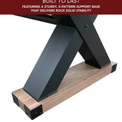 Hathaway Excalibur 9-Ft Shuffleboard Table Rustic Driftwood Finish Black