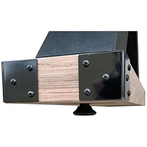 Hathaway Excalibur 9-Ft Shuffleboard Table Rustic Driftwood Finish Black