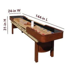 Hathaway 12-ft Shuffleboard Table Walnut