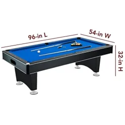 Hathaway Hustler 8-ft Pool Table with Ball Return Blue