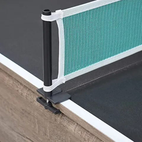 Hathaway Logan 7-ft Pool Table Combo Set with Benches – Rustic Gray Barnwood