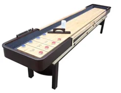 Hathaway Merlot 12′ Shuffleboard Table Espresso Natural