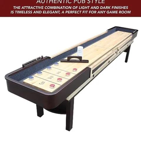 Hathaway Merlot 12′ Shuffleboard Table Espresso Natural