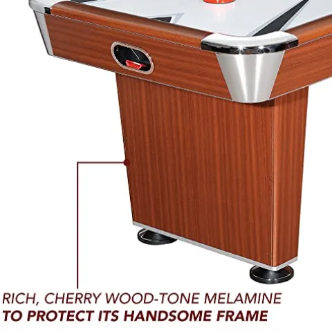 Hathaway Midtown 6′ Air Hockey Family Game Table Cherry Wood