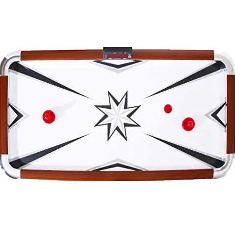 Hathaway Midtown 6′ Air Hockey Family Game Table Cherry Wood