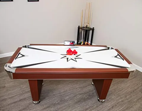 Hathaway Midtown 6′ Air Hockey Family Game Table Cherry Wood