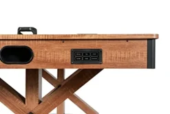 Hathaway Midtown 72-in Air Hockey Table LED Scoring Cherry Finish White Oak