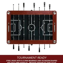 Hathaway Millennium 55-in Pro Series Foosball Table Mahogany/Black