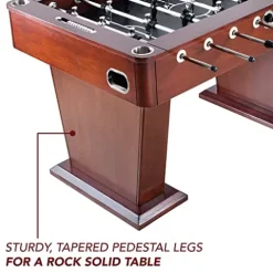 Hathaway Millennium 55-in Pro Series Foosball Table Mahogany/Black