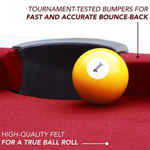 Hathaway Mirage 88-in Pool Table Black/Red