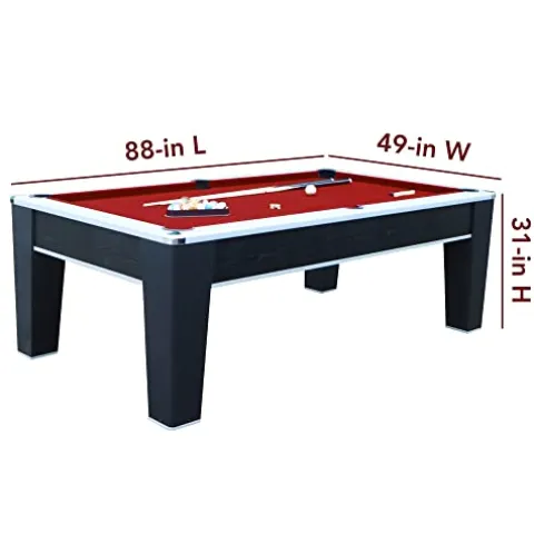Hathaway Mirage 88-in Pool Table Black/Red