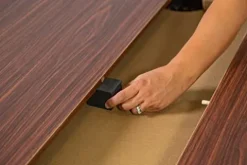 Hathaway Newport 7-ft Pool Table Tennis Combination with Dining Top, Two STO Newport II 7-ft Pool Table Combo Set with Benches – White with Camel Felt – Walnut