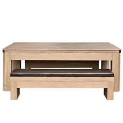 Hathaway Newport 7-ft Pool Table Combo Set with Benches Rustic Gray