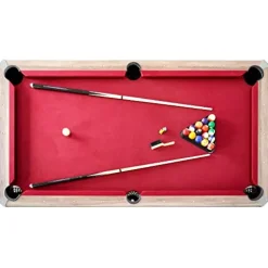 Hathaway Newport 7-ft Pool Table Tennis Combination with Dining Top, Two Storage Benches – Woodtone