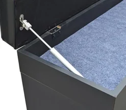 Hathaway Park Avenue 7-ft Pool Table Tennis Combination with Dining Top, Two Storage Benches – Black and Red Felt