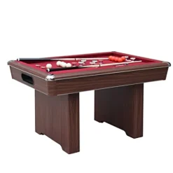 Hathaway Renegade II 54-in Bumper Pool Table Walnut / Red