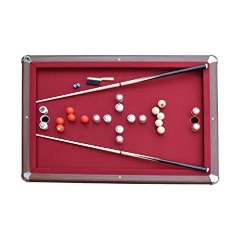 Hathaway Renegade II 54-in Bumper Pool Table Walnut / Red