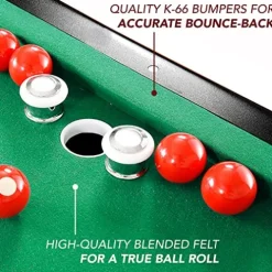 Hathaway Renegade 54-In Slate Bumper Pool Table Black/Green